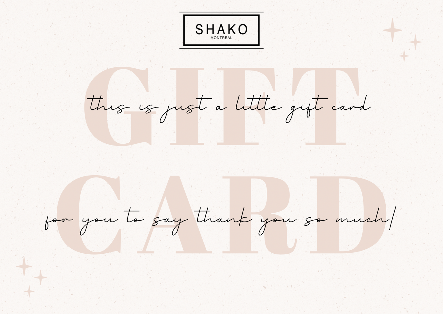 Gift Card - SHAKO Montreal