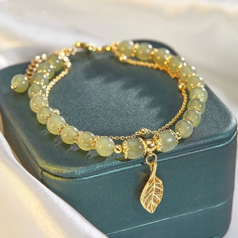 Bracelet Leaves Double Layer Jewelry Girls