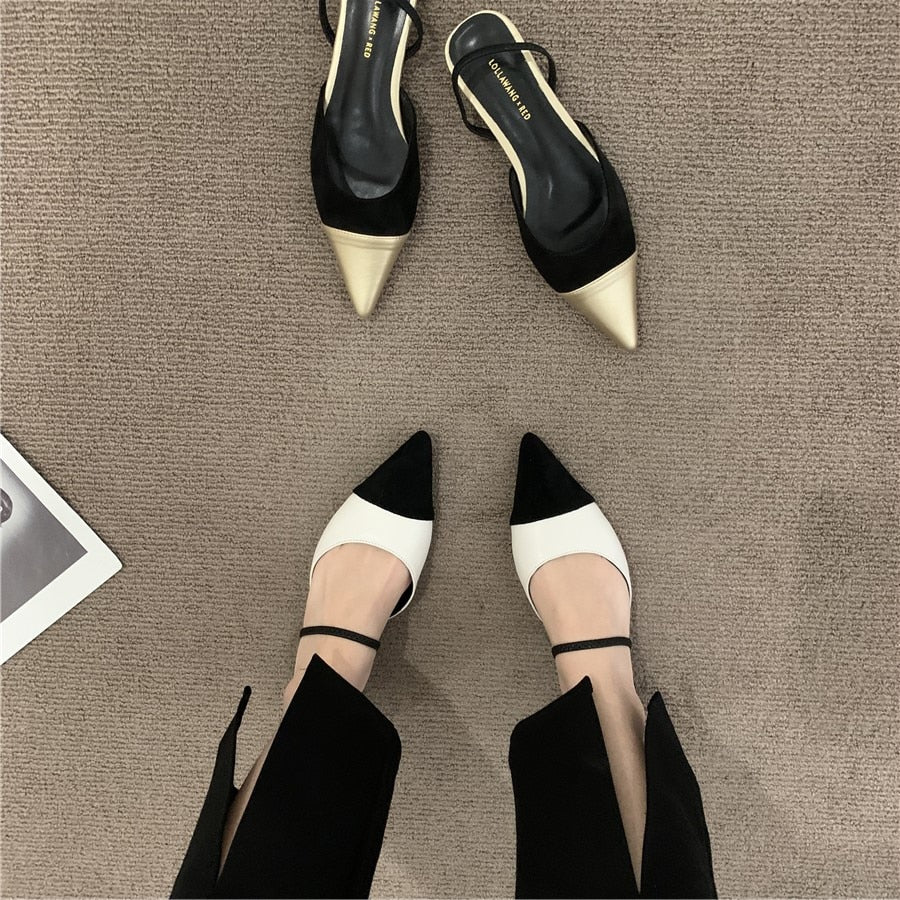 Flats Gold and Black